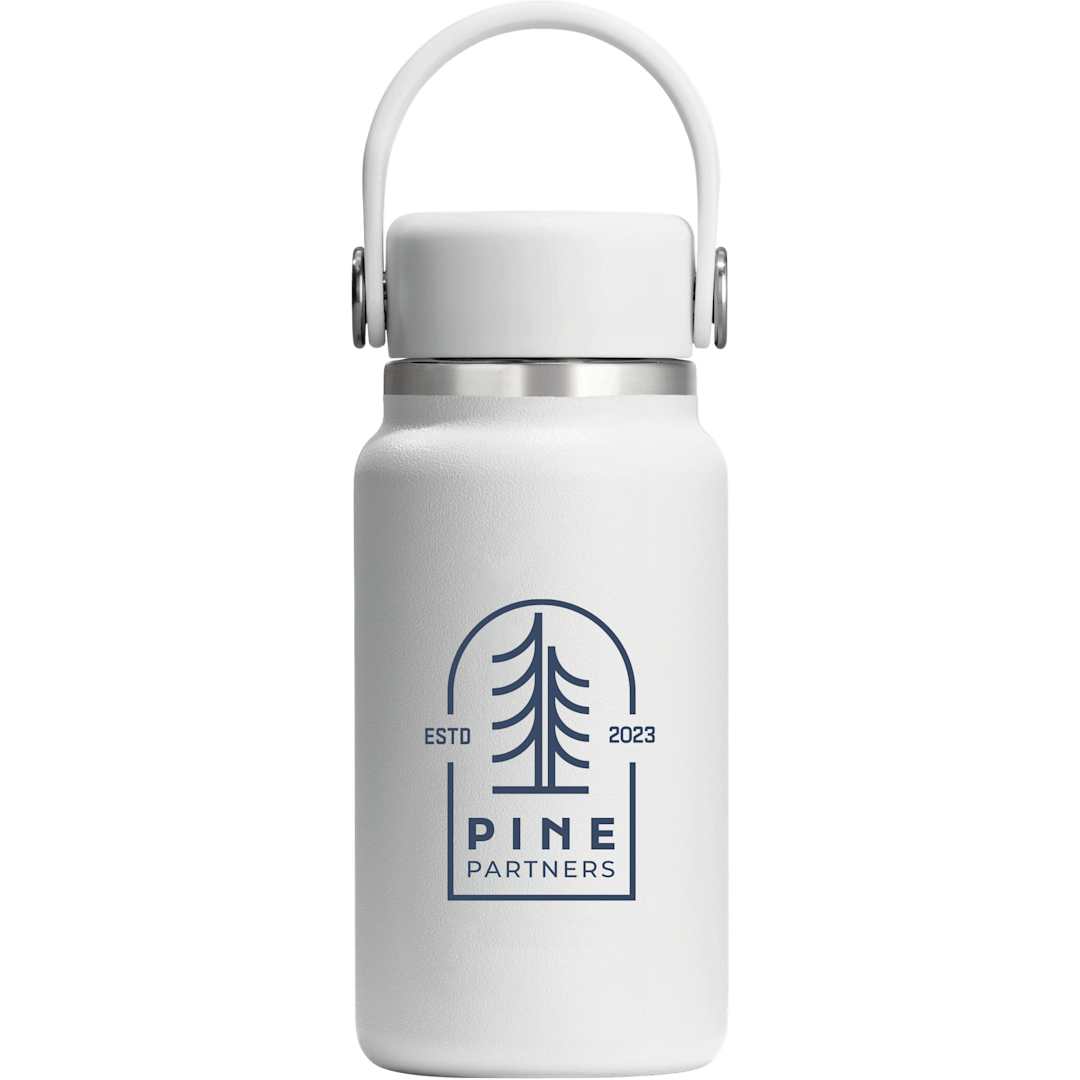 Front View of White Hydro Flask® Micro Hydro Bottle 200ml