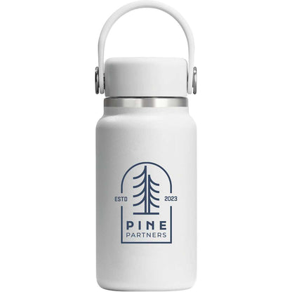Front View of White Hydro Flask® Micro Hydro Bottle 200ml