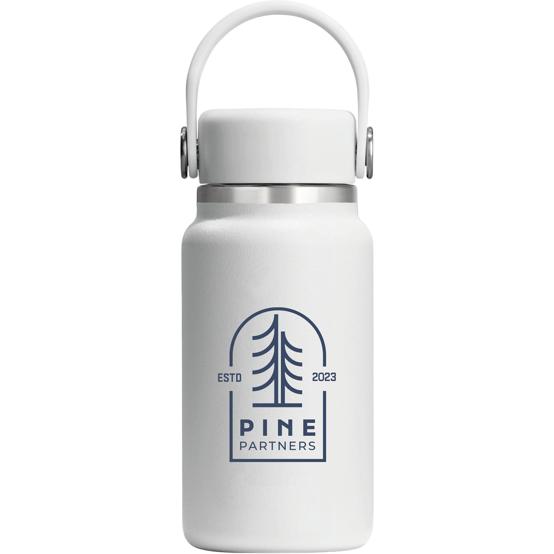 Front View of White Hydro Flask® Micro Hydro Bottle 200ml