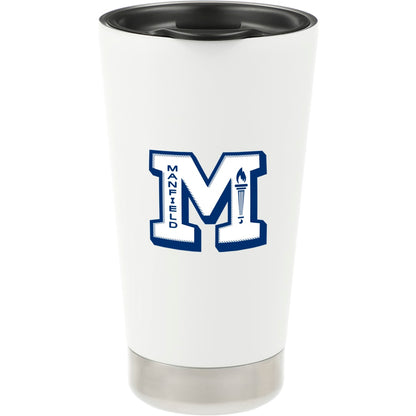 Front View of White Klean Kanteen Eco Insulated Tumbler 16oz