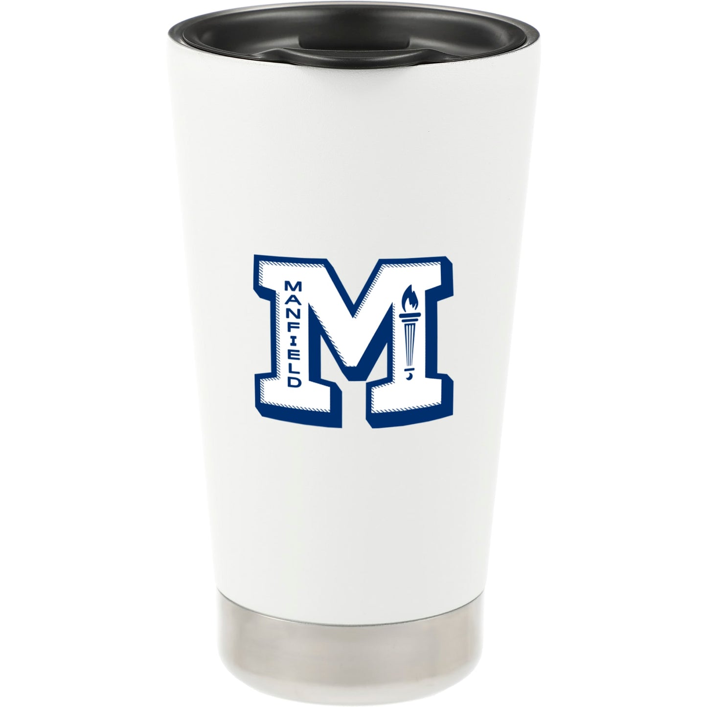 Front View of White Klean Kanteen Eco Insulated Tumbler 16oz