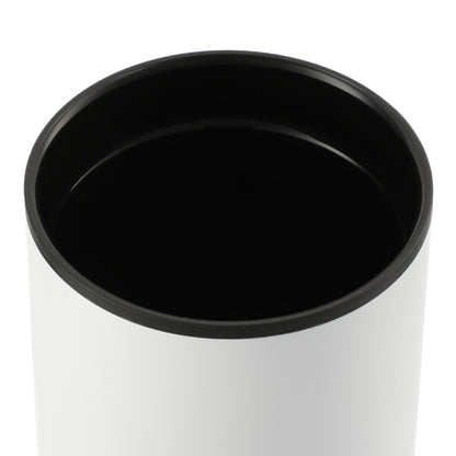 Front View of White Lagom 16oz Tumbler w/ SS Straw