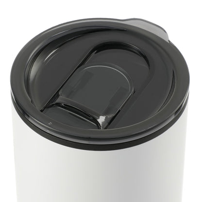 Front View of White Lagom 16oz Tumbler w/ SS Straw