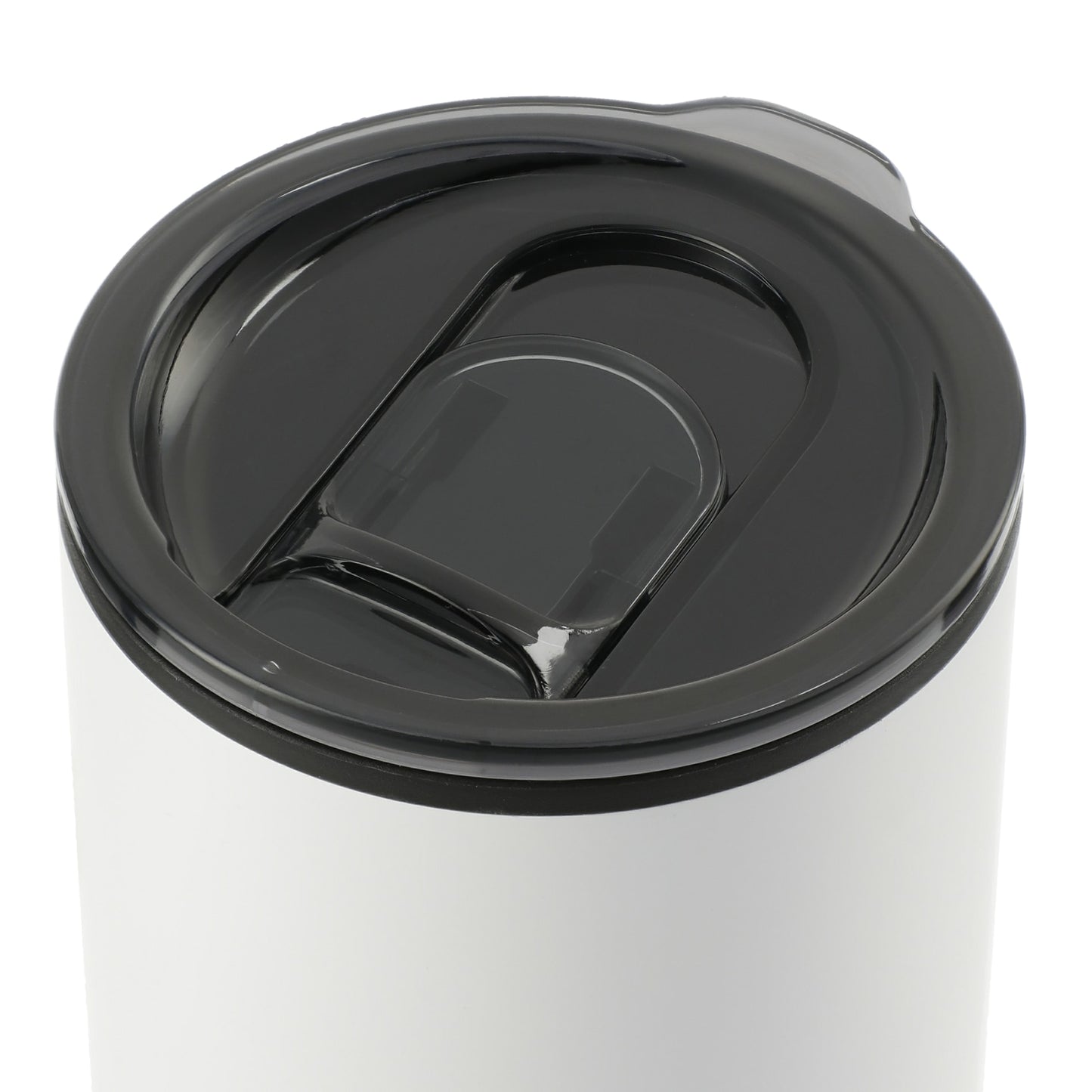 Front View of White Lagom 16oz Tumbler w/ SS Straw