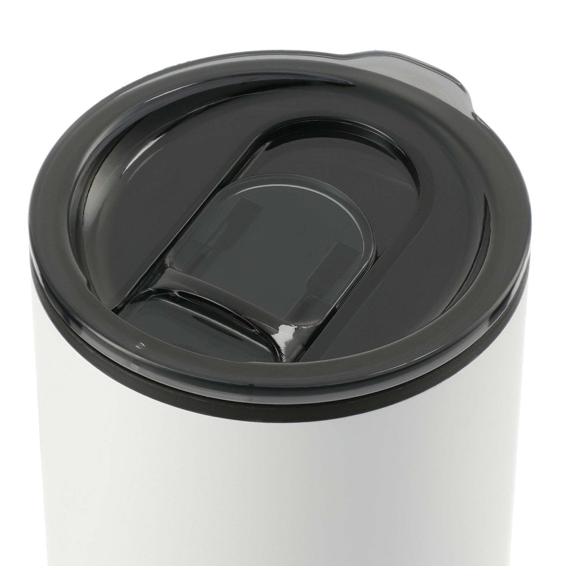 Front View of White Lagom 16oz Tumbler w/ SS Straw