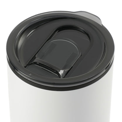 Front View of White Lagom 16oz Tumbler w/ SS Straw