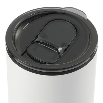 Front View of White Lagom 16oz Tumbler w/ SS Straw
