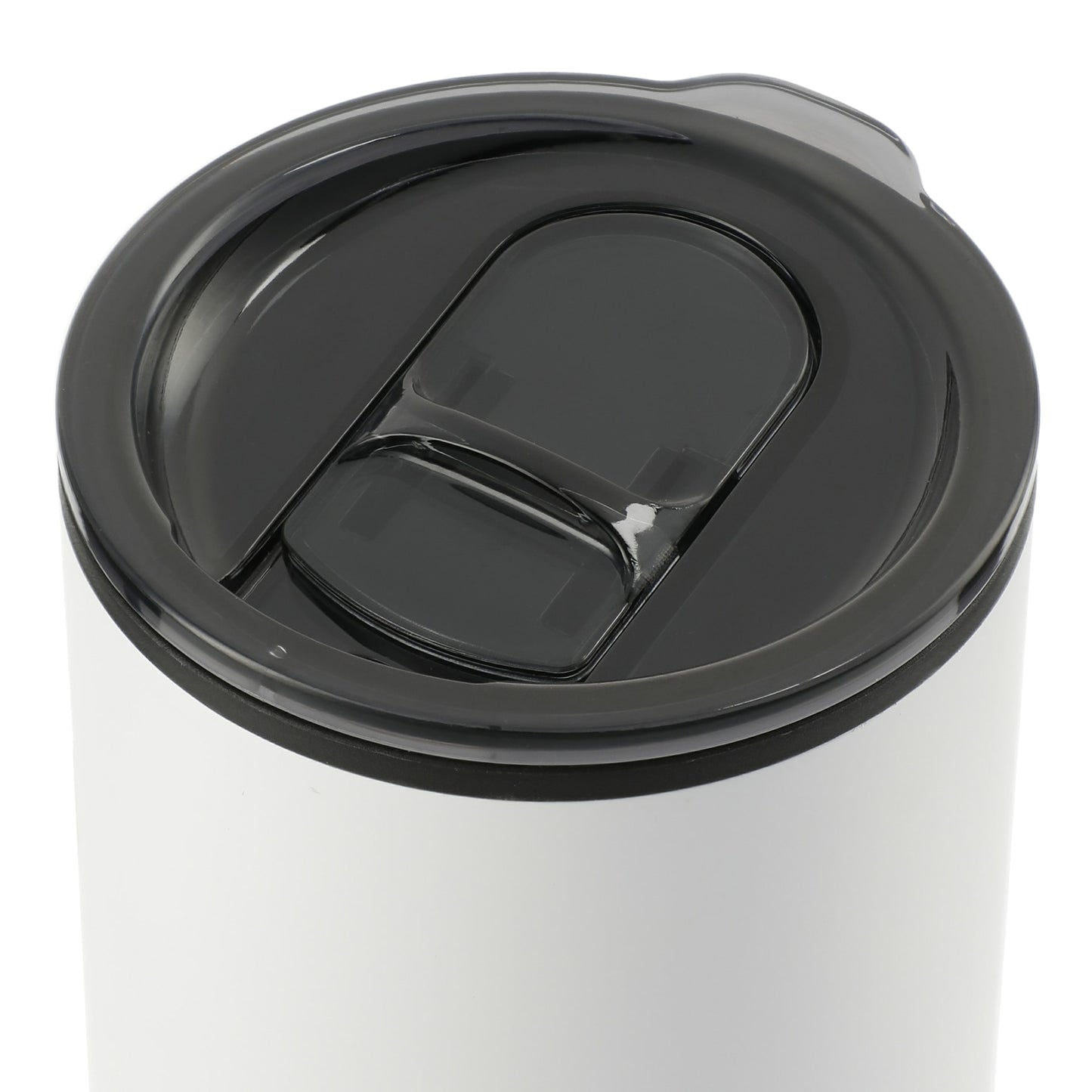 Front View of White Lagom 16oz Tumbler w/ SS Straw