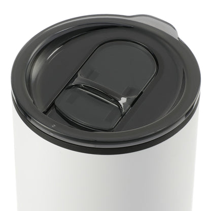 Front View of White Lagom 16oz Tumbler w/ SS Straw