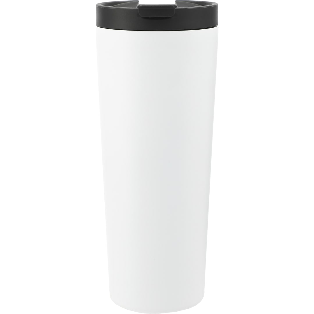 Front View of White Maia 2-in-1 Copper Vacuum Tumbler Kit 24oz plain