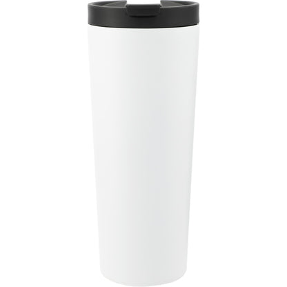 Front View of White Maia 2-in-1 Copper Vacuum Tumbler Kit 24oz plain