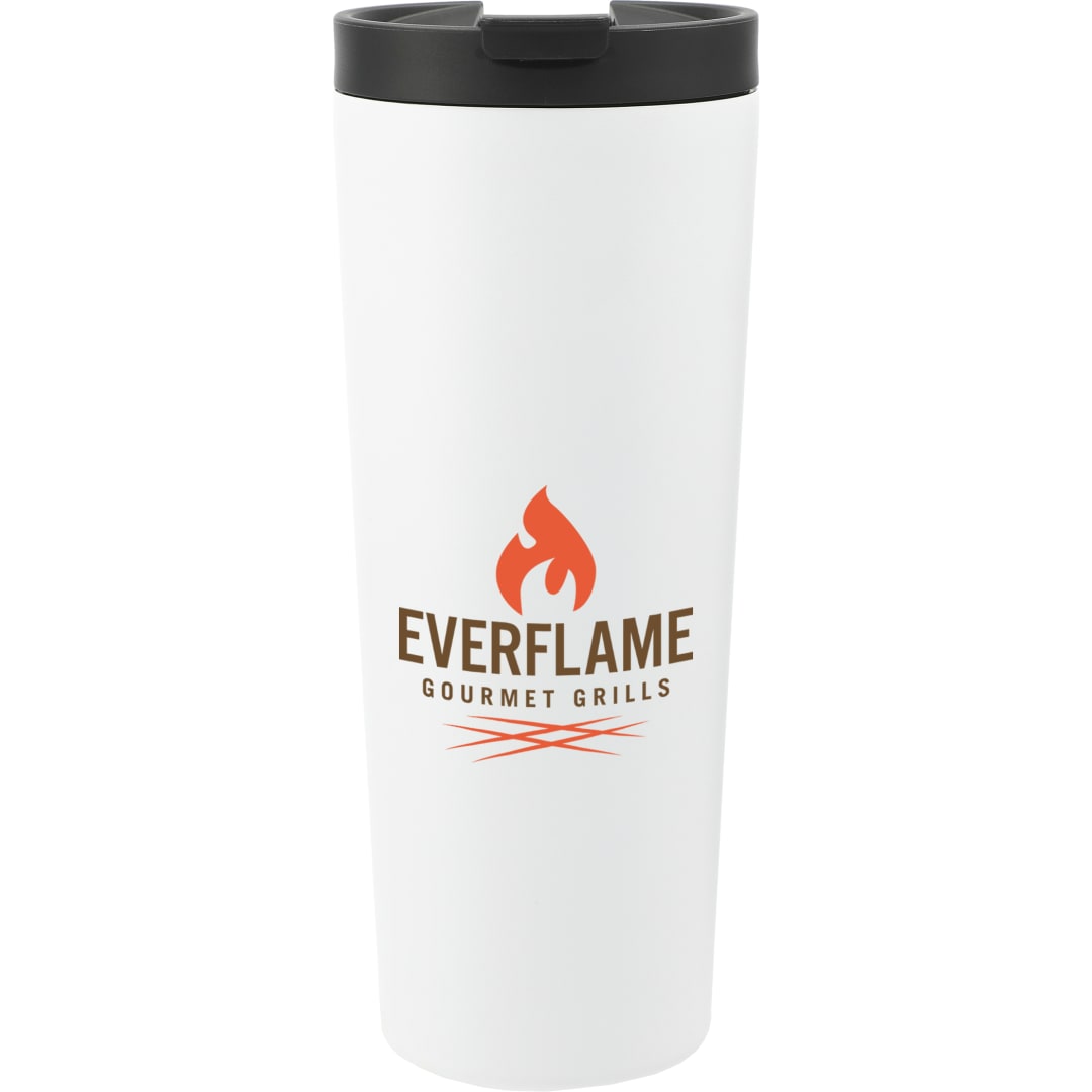 Front View of White Maia 2-in-1 Copper Vacuum Tumbler Kit 24oz