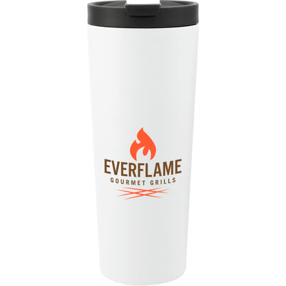 Front View of White Maia 2-in-1 Copper Vacuum Tumbler Kit 24oz