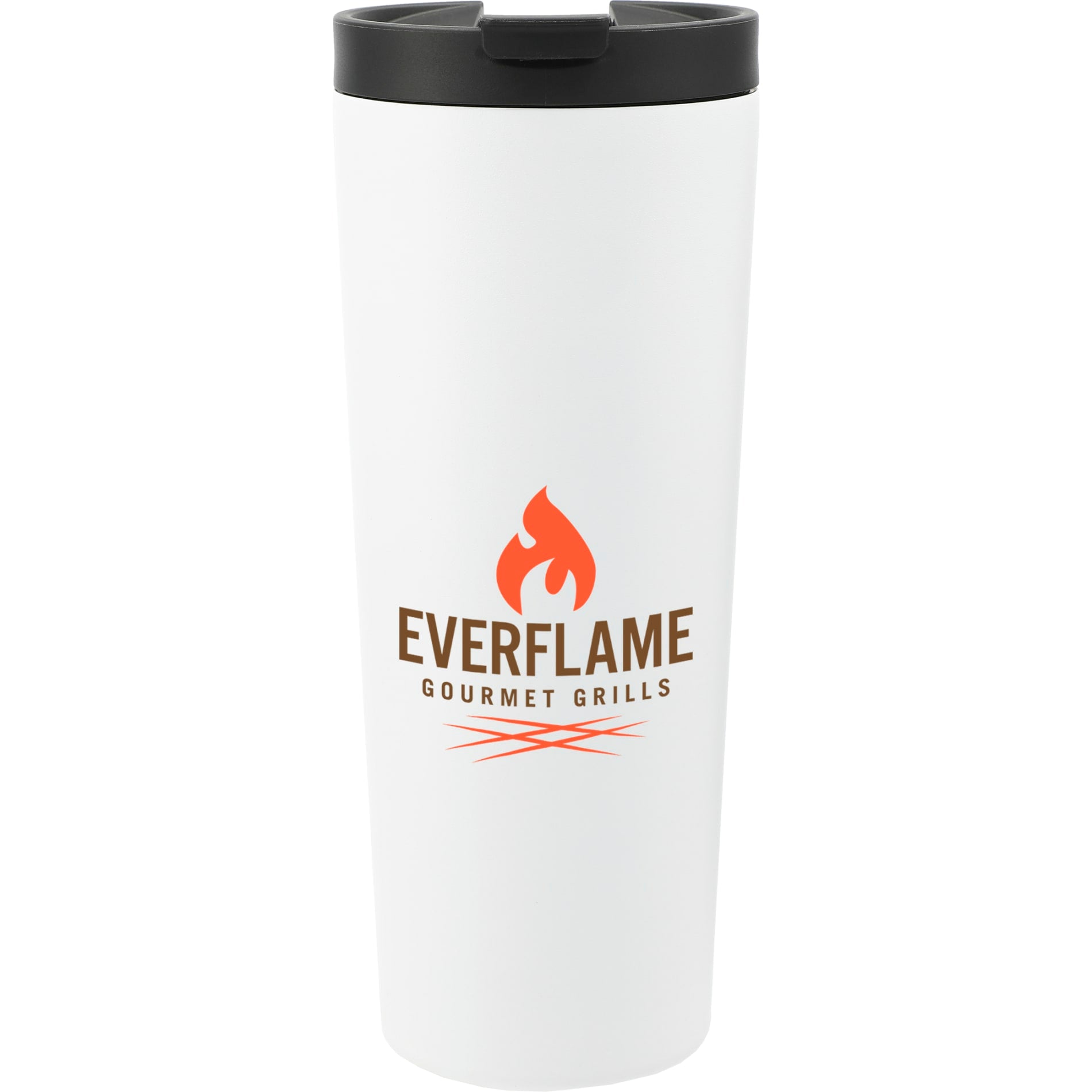 Front View of White Maia 2-in-1 Copper Vacuum Tumbler Kit 24oz