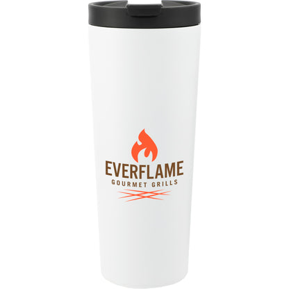 Front View of White Maia 2-in-1 Copper Vacuum Tumbler Kit 24oz