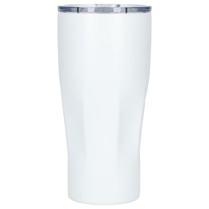 Front View of White Mega Victor Recycled Vacuum Insulated Tumbler 30oz plain