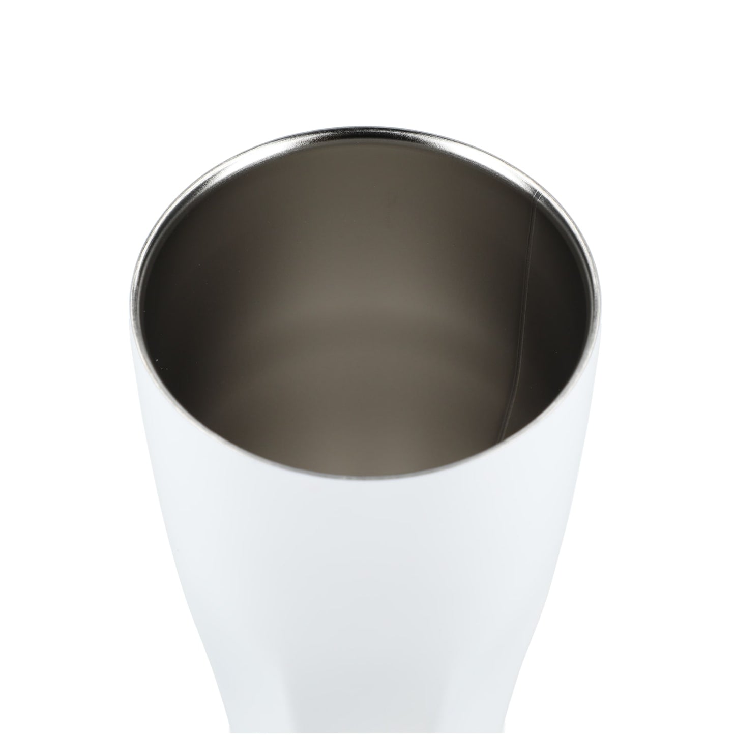 Front View of White Mega Victor Recycled Vacuum Insulated Tumbler 30oz plain