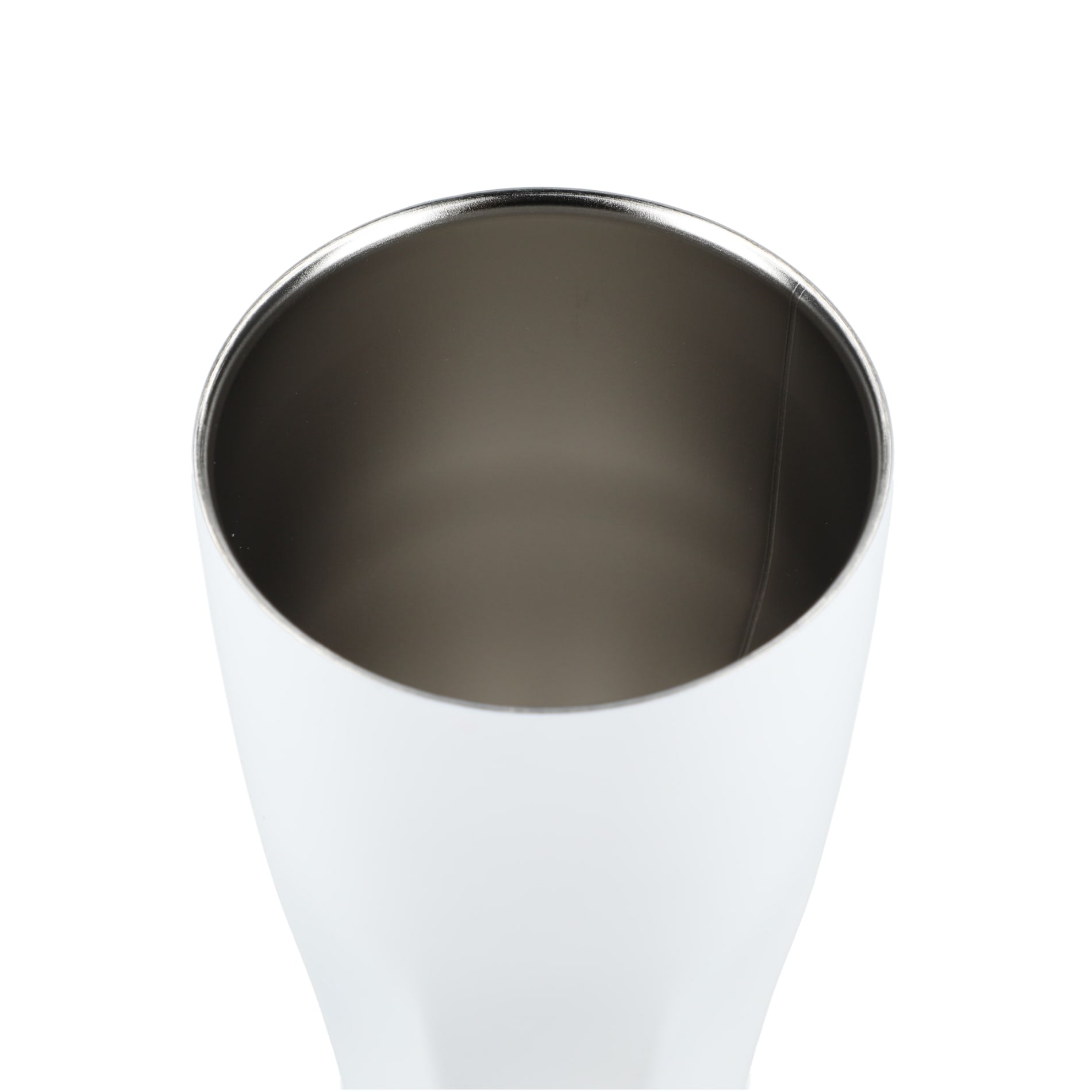 Front View of White Mega Victor Recycled Vacuum Insulated Tumbler 30oz plain