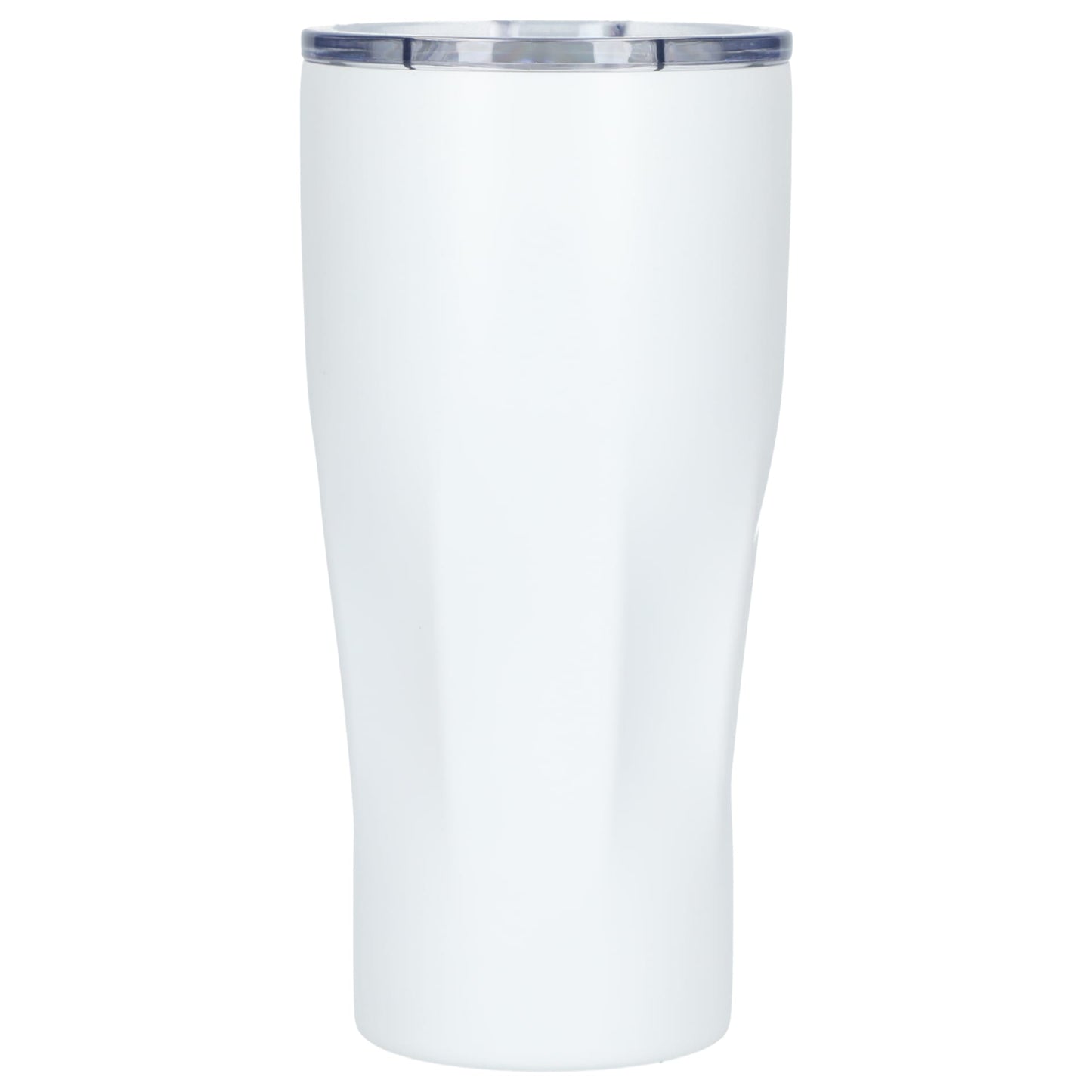 Front View of White Mega Victor Recycled Vacuum Insulated Tumbler 30oz plain