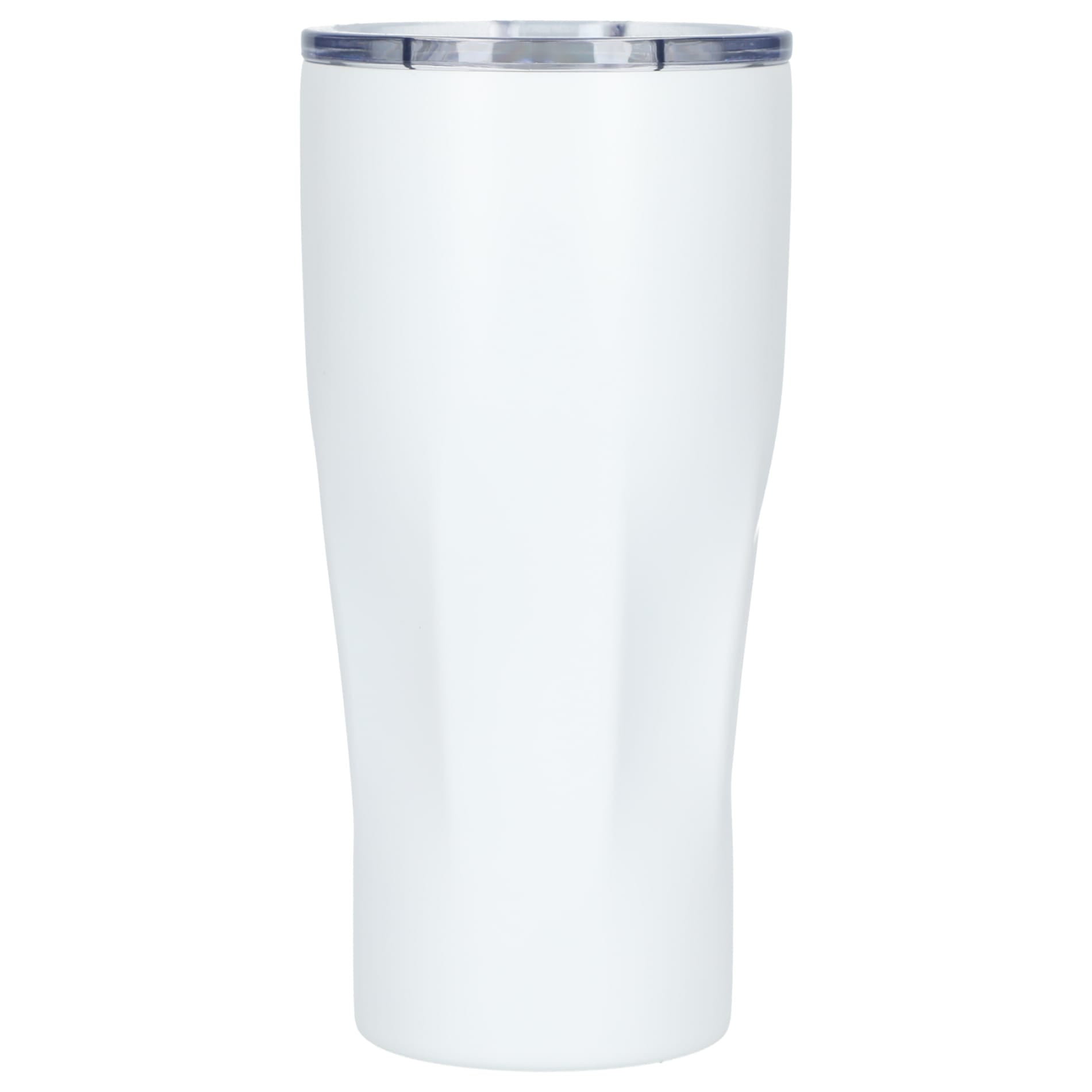 Front View of White Mega Victor Recycled Vacuum Insulated Tumbler 30oz plain
