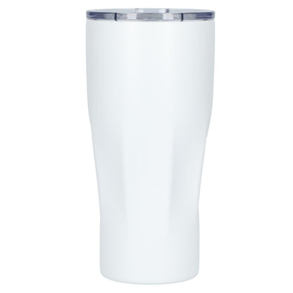 Front View of White Mega Victor Recycled Vacuum Insulated Tumbler 30oz plain