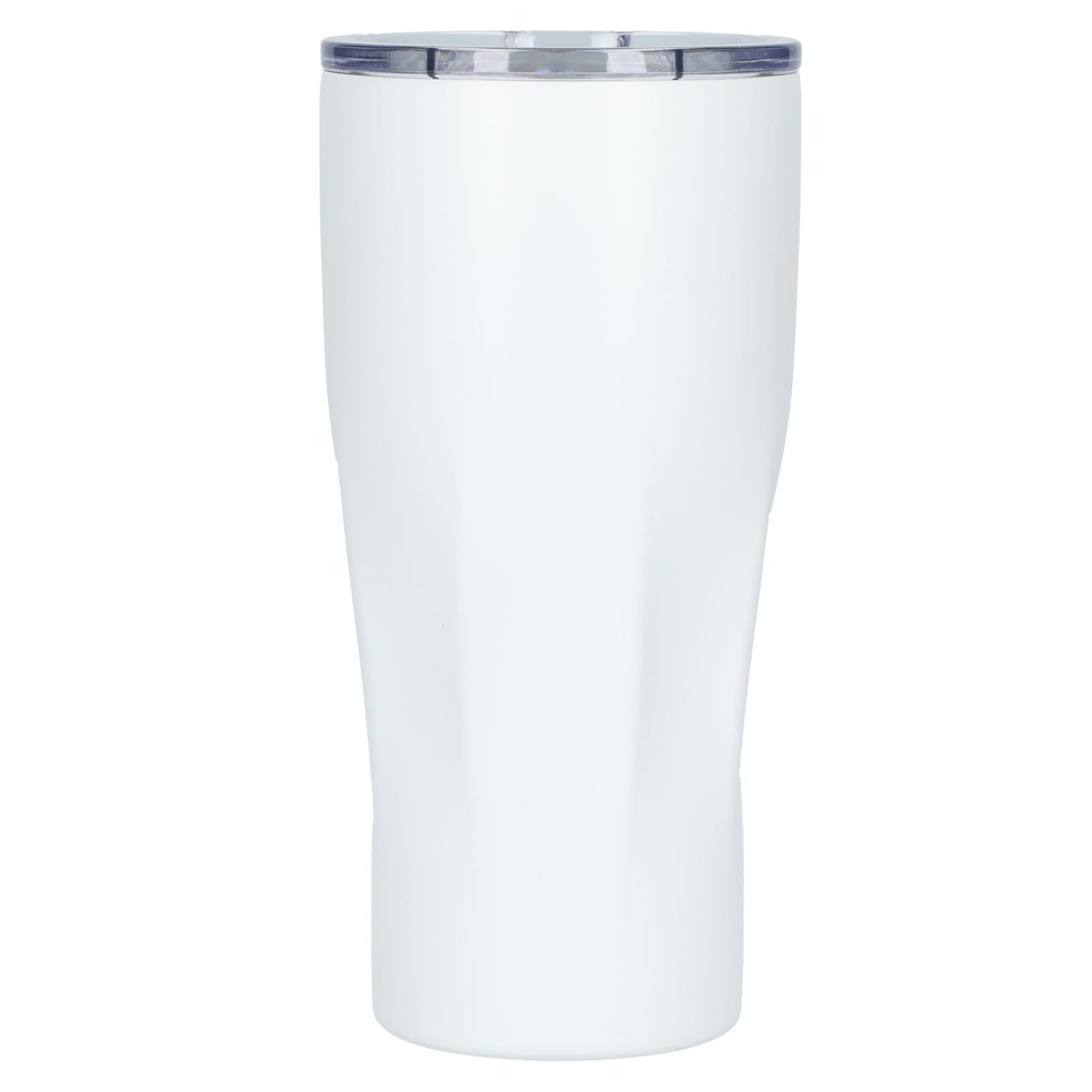 Front View of White Mega Victor Recycled Vacuum Insulated Tumbler 30oz plain