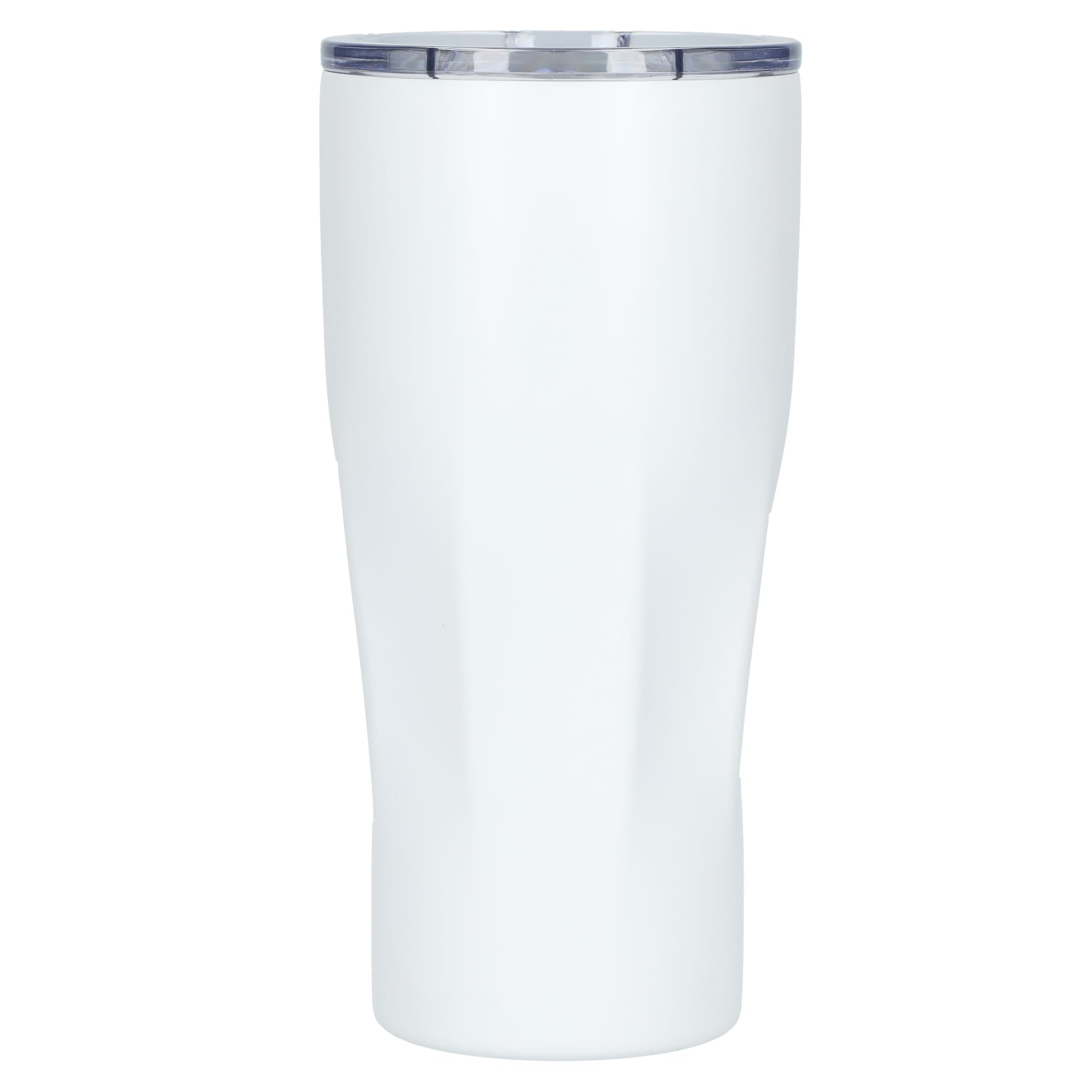 Front View of White Mega Victor Recycled Vacuum Insulated Tumbler 30oz plain