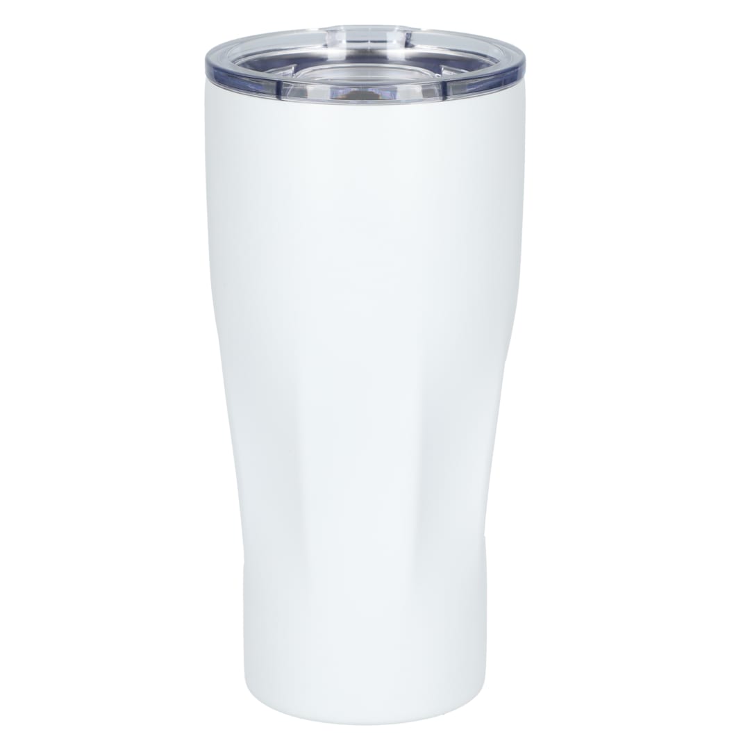 Front View of White Mega Victor Recycled Vacuum Insulated Tumbler 30oz plain
