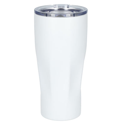 Front View of White Mega Victor Recycled Vacuum Insulated Tumbler 30oz plain