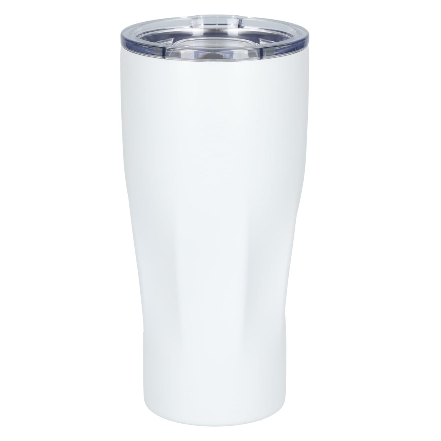 Front View of White Mega Victor Recycled Vacuum Insulated Tumbler 30oz plain