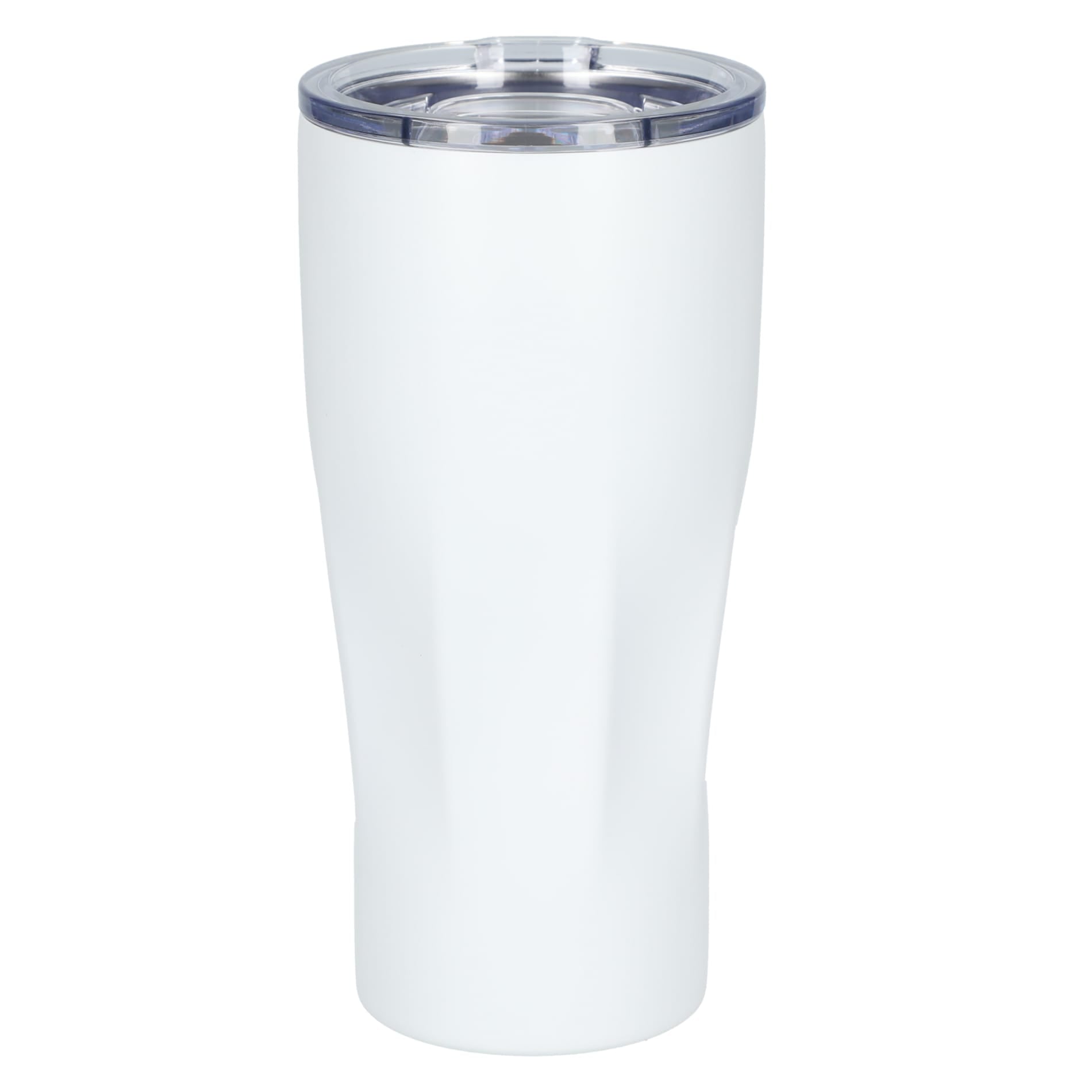 Front View of White Mega Victor Recycled Vacuum Insulated Tumbler 30oz plain