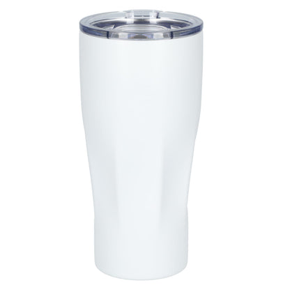 Front View of White Mega Victor Recycled Vacuum Insulated Tumbler 30oz plain