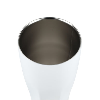 Front View of White Mega Victor Recycled Vacuum Insulated Tumbler 30oz plain