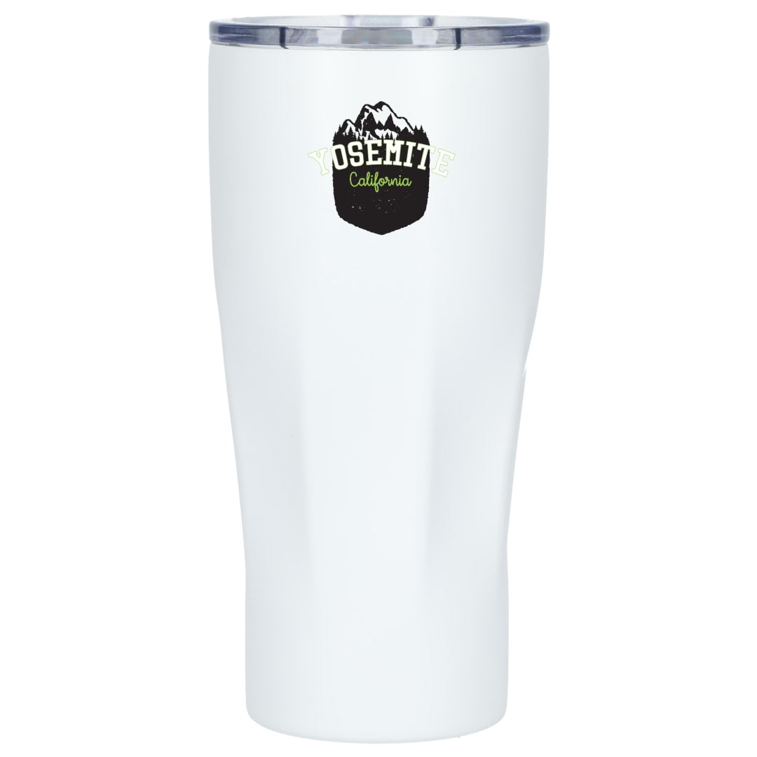 Front View of White Mega Victor Recycled Vacuum Insulated Tumbler 30oz