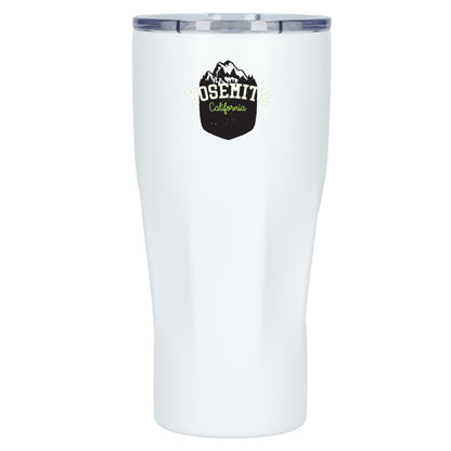 Front View of White Mega Victor Recycled Vacuum Insulated Tumbler 30oz