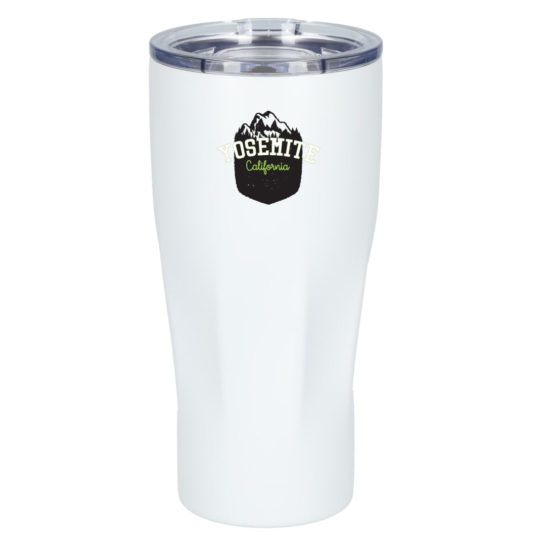 Front View of White Mega Victor Recycled Vacuum Insulated Tumbler 30oz