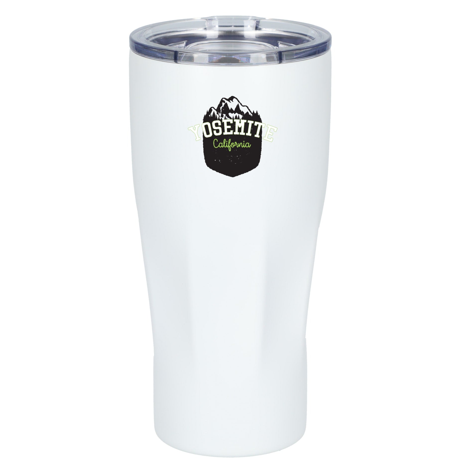 Front View of White Mega Victor Recycled Vacuum Insulated Tumbler 30oz