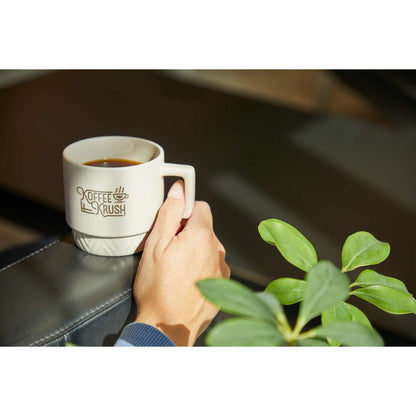 Front View of White Paco 12oz Ceramic Mug