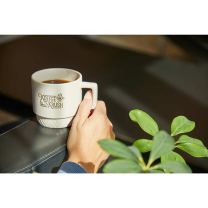 Front View of White Paco 12oz Ceramic Mug