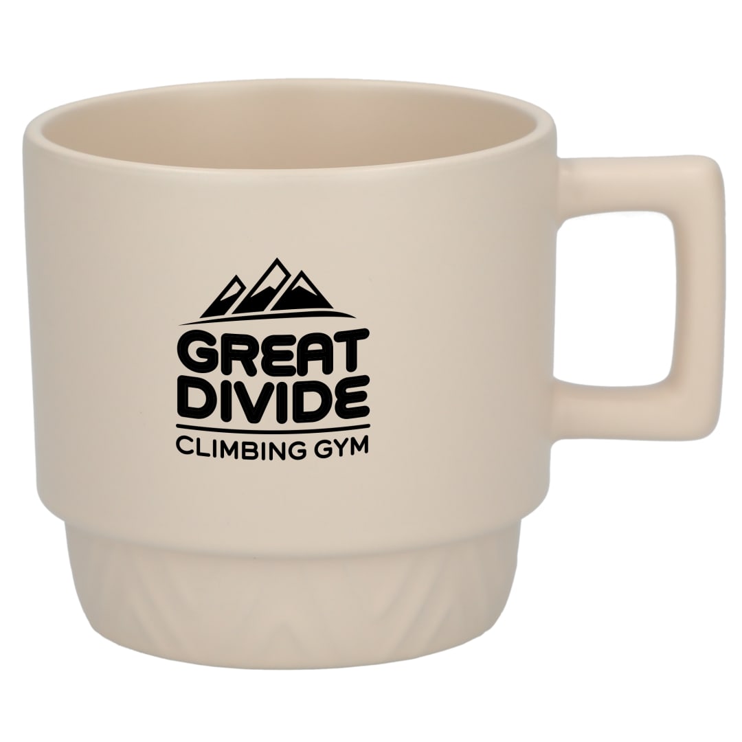 Front View of White Paco 12oz Ceramic Mug