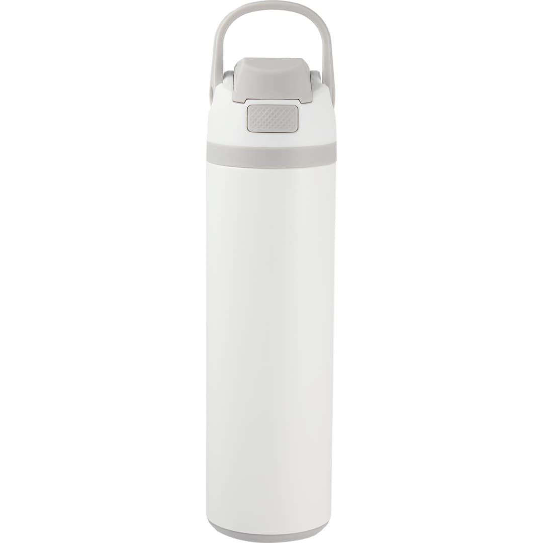 Front View of White Reef 24oz Vacuum Recycled Stainless-steel Bottle plain