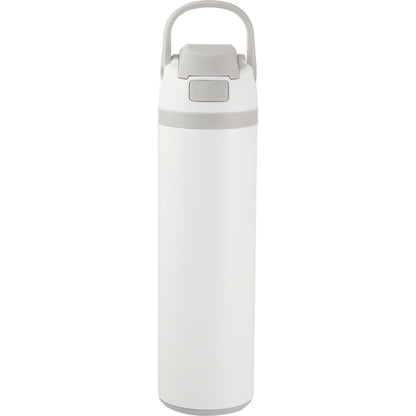 Front View of White Reef 24oz Vacuum Recycled Stainless-steel Bottle plain