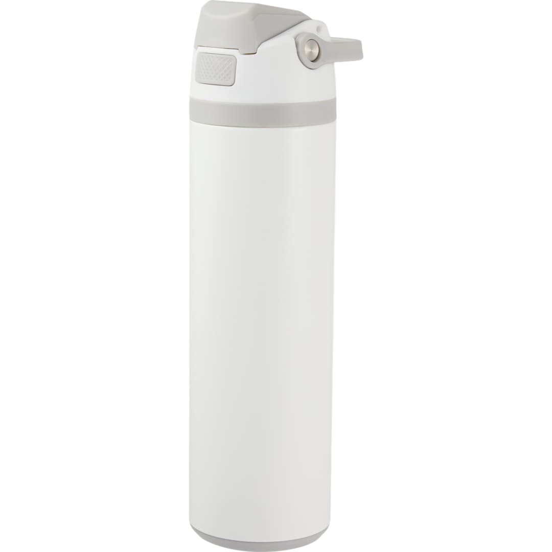 Front View of White Reef 24oz Vacuum Recycled Stainless-steel Bottle plain