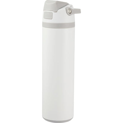 Front View of White Reef 24oz Vacuum Recycled Stainless-steel Bottle plain