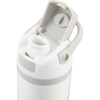 Front View of White Reef 24oz Vacuum Recycled Stainless-steel Bottle