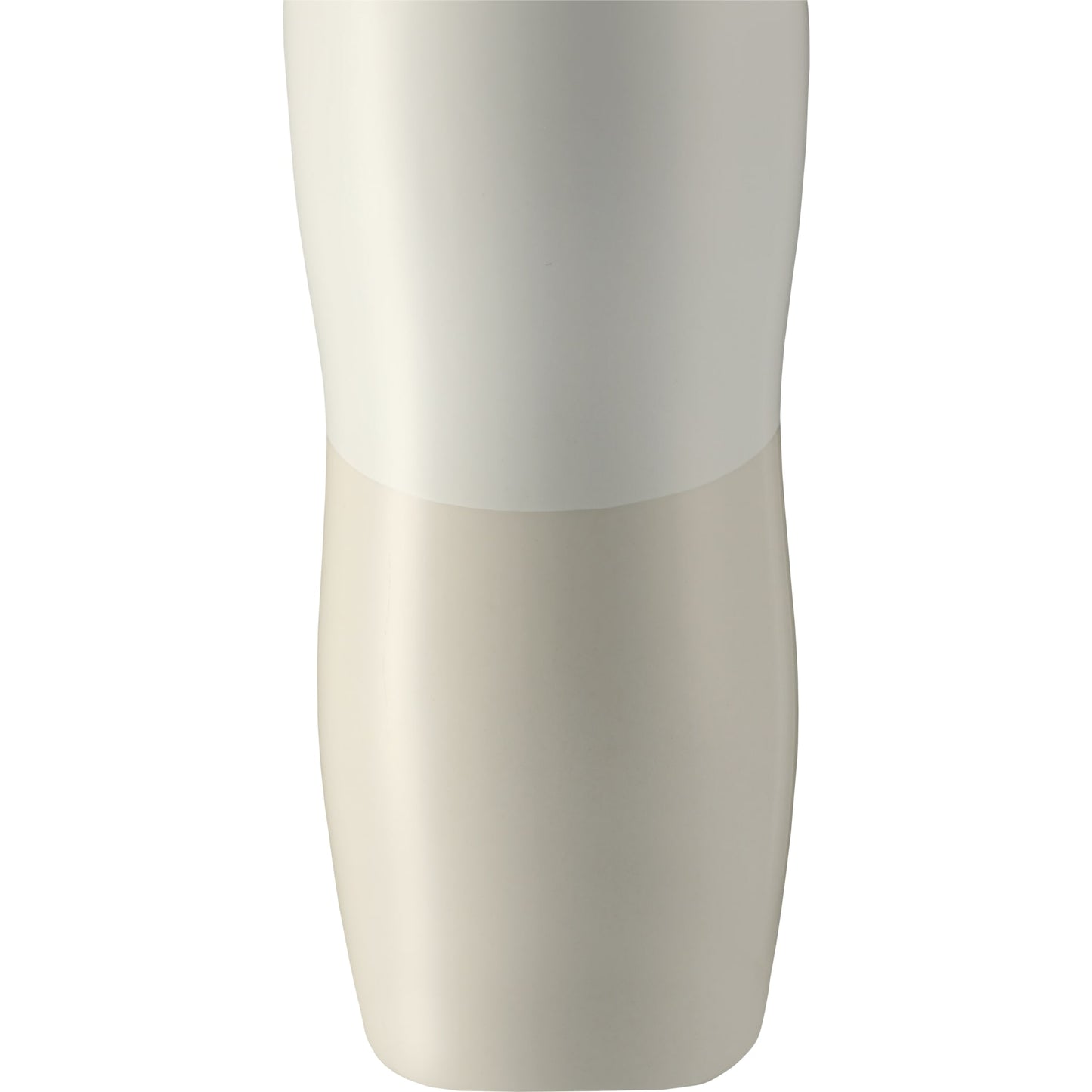 Front View of White Reno Double Wall Ceramic Tumbler w/Wood Lid 10oz plain
