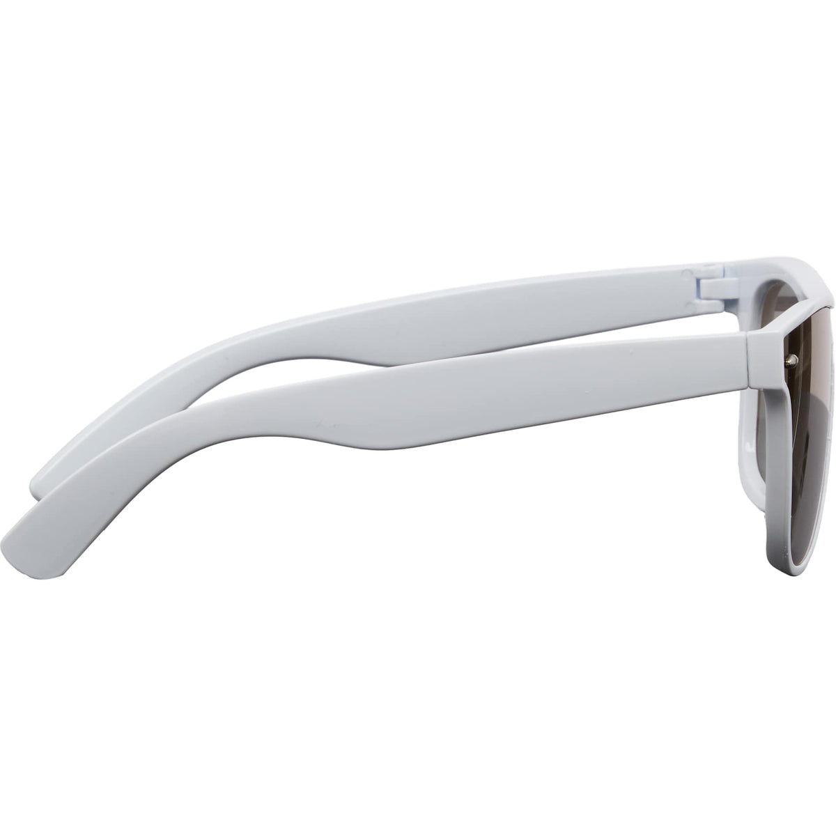 Front View of White Samson Recycled Single-Lens Sunglasses plain