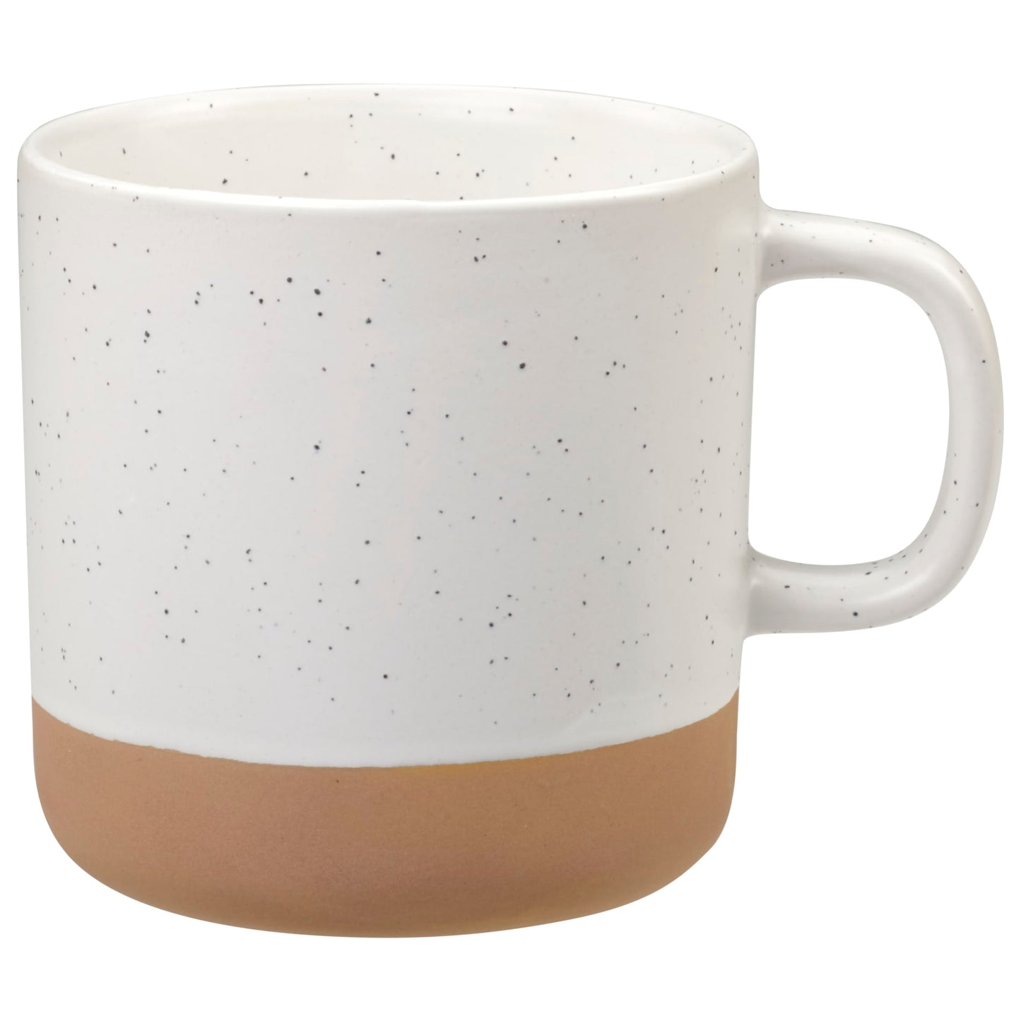 Front View of White Santos 12oz Ceramic Mug plain