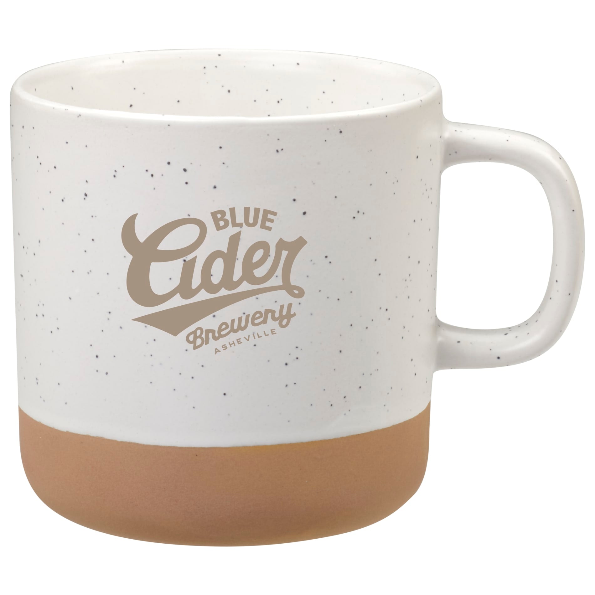 Front View of White Santos 12oz Ceramic Mug