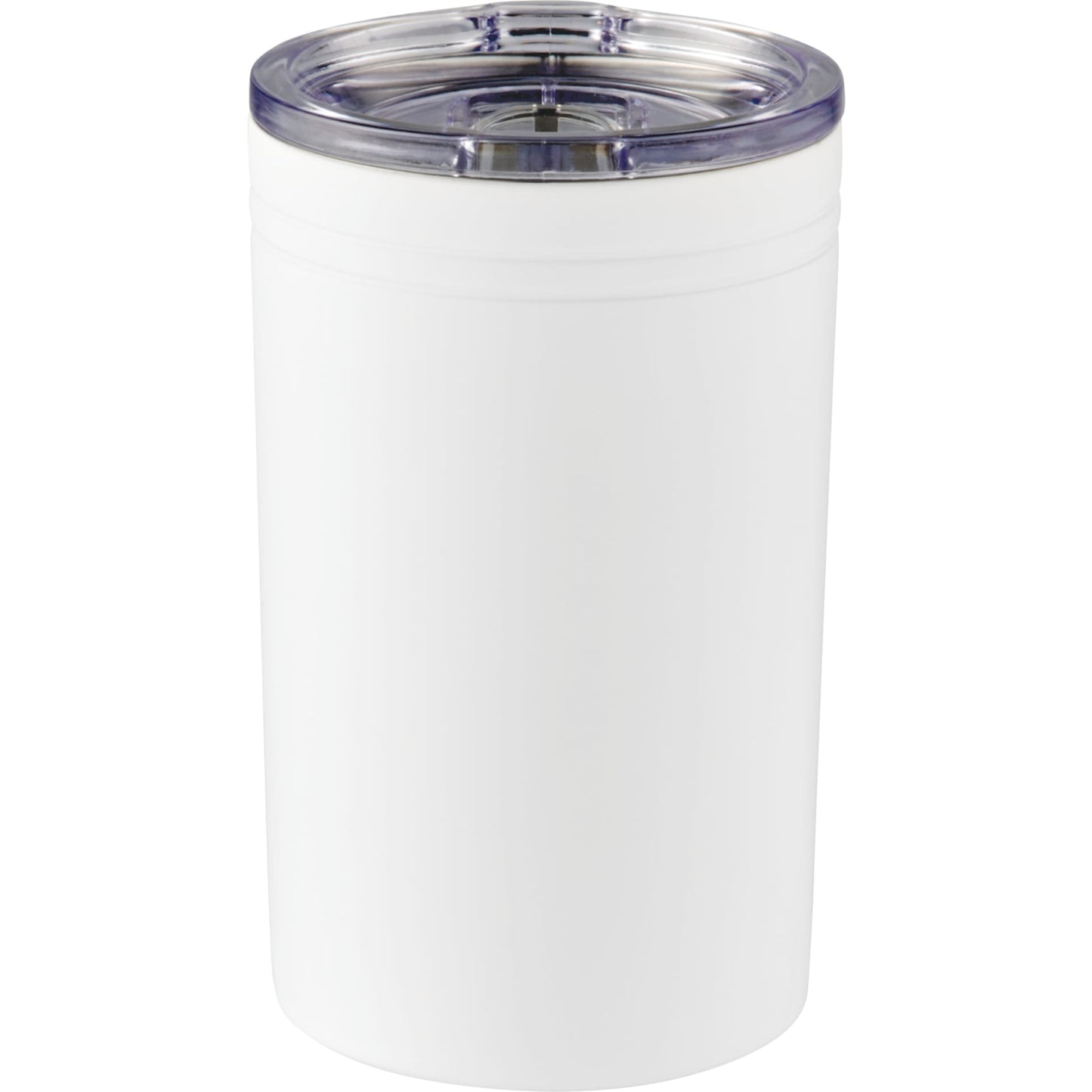 Front View of White Sherpa 11-oz. Vacuum Tumbler & Insulator plain
